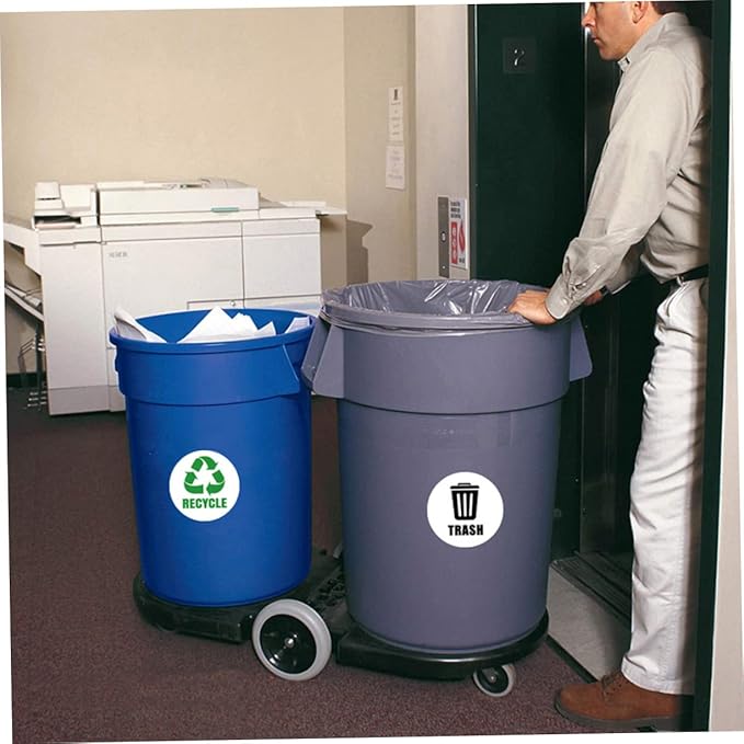 Garbage Classification Labels Self-Adhesive Bin Stickers for Trash Can Waste Sorting Decals for Home