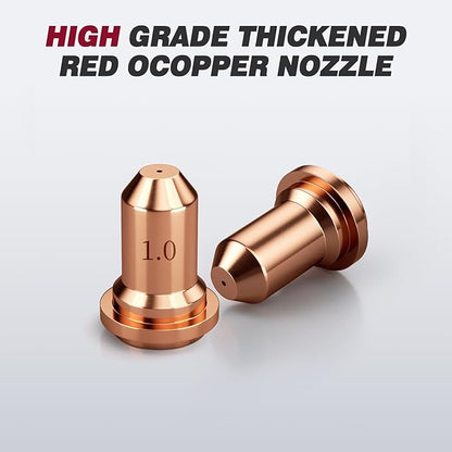 ARCCAPTAIN 23Pcs IPT60 Plasma Cutter Torch Consumables, .040" Plasma Cutter Accessories for ARCCAPTAIN CUT55 NON-HF, CUT55 MP and CUT60 Non-HF, Work with 40-50A Current