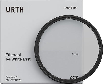 Urth 67mm Ethereal White Mist ¼ Diffusion Lens Filter (Plus+) - Cinematic Effect, 20-Layer Nano-Coated Light Dispersing Particles