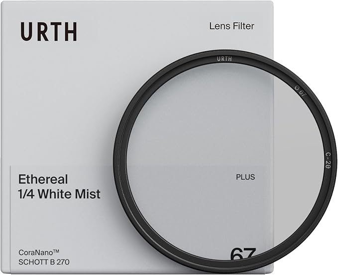 Urth 49mm Ethereal White Mist ¼ Diffusion Lens Filter (Plus+) - Cinematic Effect, 20-Layer Nano-Coated Light Dispersing Particles