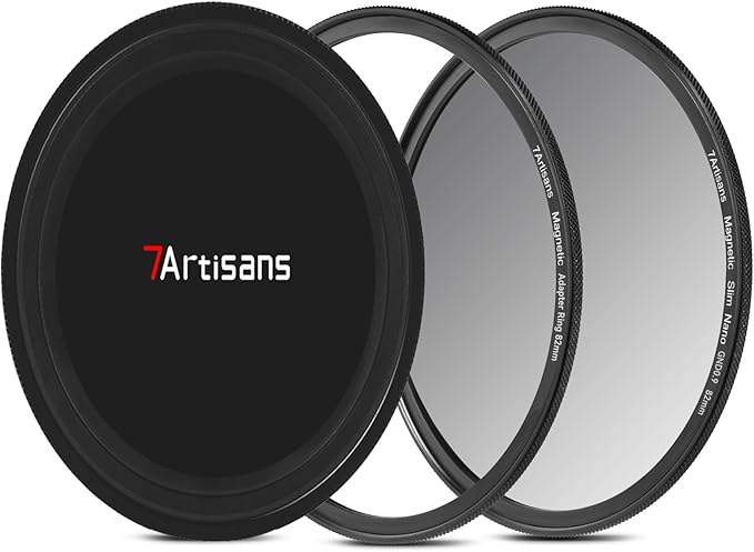 7artisans Nano Magnetic Filter UV Filter ND Light Reduction Filter/CPL Polarization Filter/GND Gradient Filter/Black Mist 1/4 Portrait Photography Filter Suitable for Lens(72mm GND0.9)