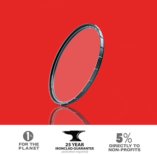 46mm X2 UV Filter for Camera Lenses - UV Protection Photography Filter with Lens Cloth - MRC8, Nanotec Coatings, Ultra-Slim, Traction Frame, Weather-Sealed by Breakthrough Photography