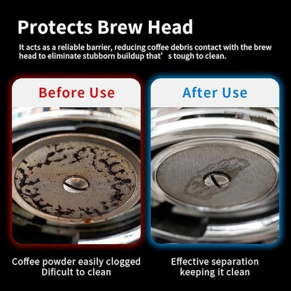 watchget 51mm Espresso Puck Screen Reusable Mesh Coffee Filter 0.8mm Thickness Puck Screen Stainless Steel Lower Shower Screen for 51mm Protafilter Basket