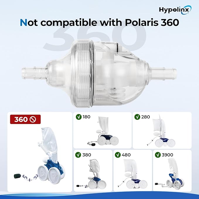 Upgraded Polaris Backup Valve Replacement G52 for Polaris Pool Cleaner 280, 180, 380, 480 — Transparent Case for Easy Inspection, High-Strength Gears, Crack-Resistant Durable Kit