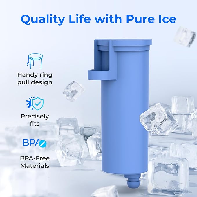 Waterdrop Scale Inhibiting Replacement for GE® Profile Opal Nugget Ice Maker Water Filter, P4INKFILTR, with Ring Pull, NSF 42&372 Certified, BPA-Free, 3 Counts