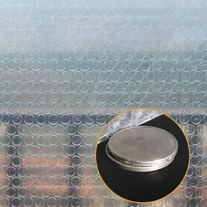PVC Window Insulation Film 120x150cm Double Thickened 4mm Bubble Wrap Thermal Curtain for Doors and Windows, Transparent Weatherproof Soundproof Draft Stopper with Self-Adhesive