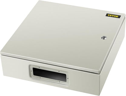VEVOR NEMA Steel Enclosure, 20 x 20 x 6'' NEMA 4X Steel Electrical Box, IP66 Waterproof & Dustproof, Outdoor/Indoor Electrical Junction Box, with Mounting Plate