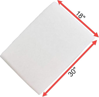 Penn-PLAX Poly Fiber Aquarium Filter Media Pad – Easy to Cut into Any Size Your Filter Requires – 30” x 18”