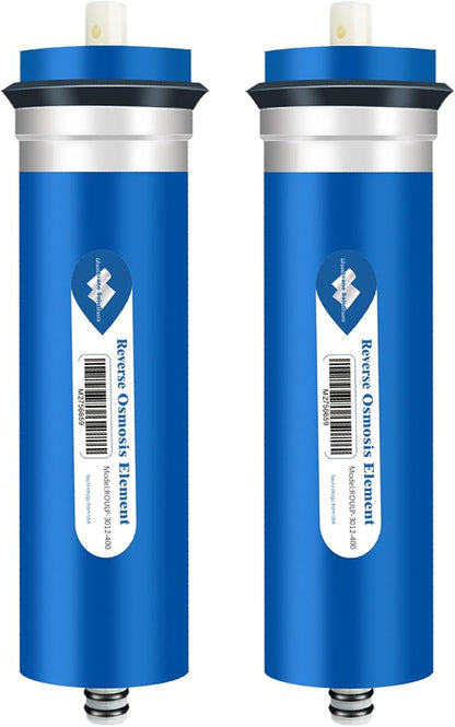 Membrane Solutions 400 GPD RO Membrane, Reverse Osmosis Membrane, RO Membrane Replacement, Reverse Osmosis Filter Replacement for Under Sink Home Drinking RO Water Purifier System (2 PACK)