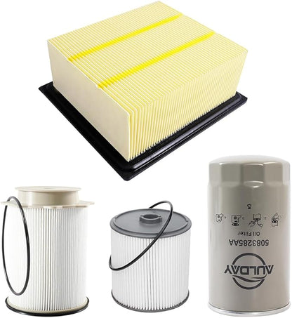 68436631AA and 68157291AA Fuel Filter and 5083285AA Oil Filter 68406048AA 53034051AB Fit for 2019-2022 Ram 2500 3500 4500 5500 6.7L Diesel Engines 5 microns