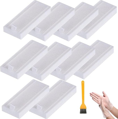 Replacement Parts Accessories Compatible with Coredy R380 1700Pa, R300 Robot Vacuum Cleaner 1400Pa 10 Filters