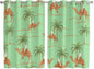 2 Panel Kitchen Cafe Curtains, Desert Camels Sunlight Filtering Nature Air Through, Home Decor Window Covering Tier Curtains for Living Room 104W x 63L inch Tropical Date Palm Trees Animal Green