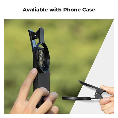 K&F Concept 67mm Thread Clip for Smart Phone, Large Caliber Phone Filter Adapter, Compatible for iPhone 16 15 Pro Max 14 13 12 11 Samsung Galaxy S22 S23 Ultra Galaxy S22 S24 Ultra(Filter Not Included)