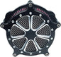 Air Filter Intake Cnc Cut Air Cleaner Venturi Motorcycle Chrome Kit for Harley Dyna 2000 - 2017 Softail 2000 - 2015 Touring 2000 - 2007 Fitment - B (Red)