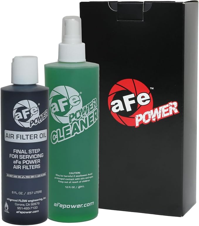 aFe Power Air Filter Restore Kit: 12oz Filter Cleaner and 8oz Squeeze Bottle Filter Oil - Black, Restores Pro 5R Engine Air Filters, #90-51401B