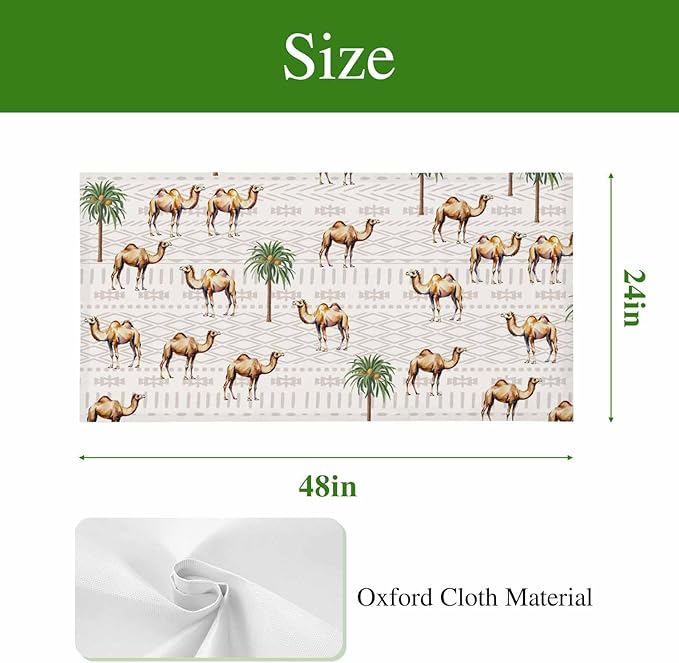 Fluorescent Light Covers for Ceiling Lights Desert Camel Magnetic Light Filters 2 Pack 4x2 ft Bohemian Southwest Date Trees Ceiling Lights Cover for Classroom Office School Home Drop Lamp Decor