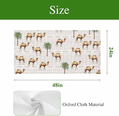 Fluorescent Light Covers for Ceiling Lights Desert Camel Magnetic Light Filters 2 Pack 4x2 ft Bohemian Southwest Date Trees Ceiling Lights Cover for Classroom Office School Home Drop Lamp Decor
