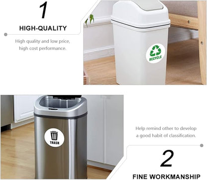 Waste Sorting Decal for Bins Reminding Stickers for Kitchen Garbage Can Labels