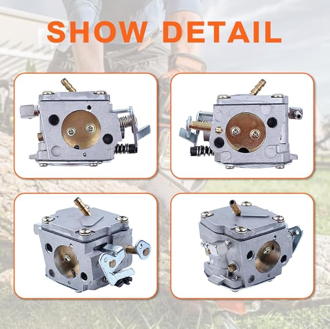 Carburetor Carb Repair Kit for Stihl 041 041AV Farm Gas Chainsaw with Fuel Filter Spark Plug Replace for 1110-120-0609