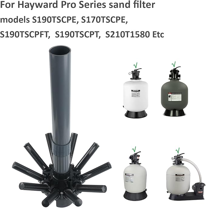 SX180DA Pool Lateral Assembly with Center Pipe for Hayward Sand Filter, Compatible with Pro Sand Filter Series S180T, S210T, S220T etc