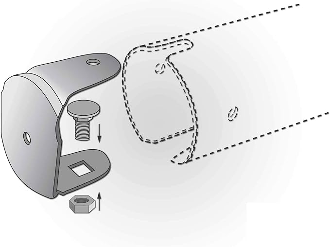 Cannon Ball End Cap (Each) (646514) - Compatible with CannonBall Round Tracks - Galvanized Steel - Industrial Style - For Tractor, Excavator, Construction Equipment