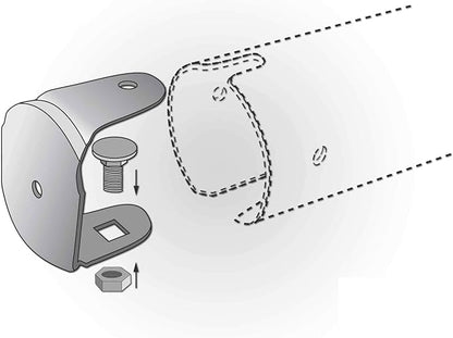 Cannon Ball End Cap (Each) (646514) - Compatible with CannonBall Round Tracks - Galvanized Steel - Industrial Style - For Tractor, Excavator, Construction Equipment
