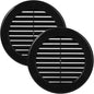 Vent Systems 4" Inch (Opening Dimensions) - Pack of 2 - Black Soffit Vent Cover - Plastic Round Air Vent Grille - Built-in Mesh Screen - HVAC Register Louver for Bathroom, Home, Kitchen