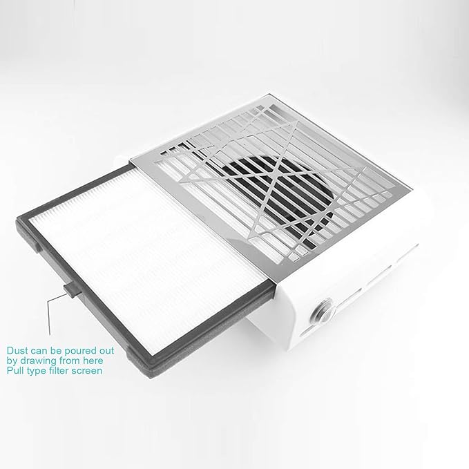 2pcs 17.5 x 18cm Nail Dust Collector Filter, Nail Dust Extractor Filter, Nail Dust Collector Accessory for 40W Nail Dust Vacuum Machine