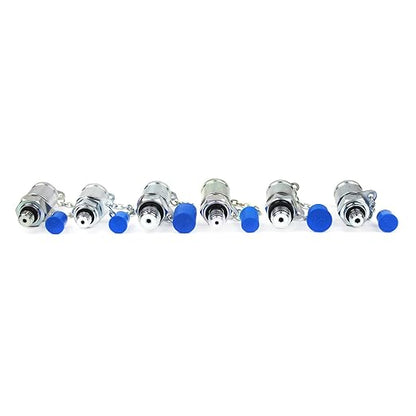 SINOCMP Hydraulic Pressure Test Coupling Kit with 3 Pressure Gauge, 3 Hoses and 6 Couplings, Hydraulic Gauge Set for Excavator Construction Machinery