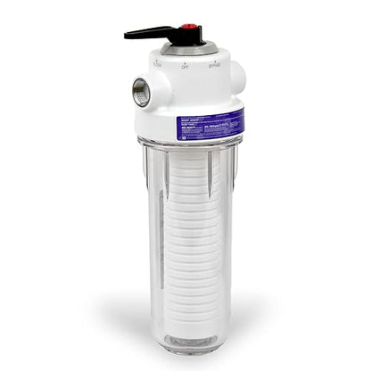Whirlpool 10 x 2.5 Inch Whole House Water Filtration System WHKF-DWHV, 3/4" Ports, Clear Housing, NSF Certified Water Filter WHKF-GD05 Included