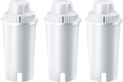 3 Pack Drop In Brita Style Alkaline Water Filter Replacement 7 Stage Mineral Water Filter.Works With Wellblue, Brita Style Pitchers & Dispensers (3 Pack)