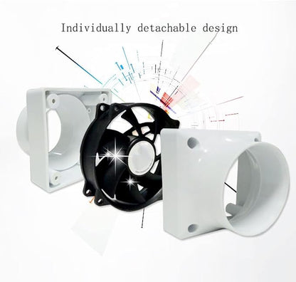 3”Inline Air Vent Pet Fan 6W Greenhouse Ventilation Equipment 12V Indoor Intake Fume Extractor Blower 47CFM Intake Bathroom Shower Fan For Tent Room