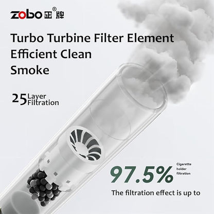ZOBO Newly Turbine Filter Disposable Cigarette Filters, 25 Layer Multi-Filtering to Reduce Tar and Smoke Stains (100 Per Pack) Stylish Design, Suitable for Coarse, Medium, Fine Cigarettes
