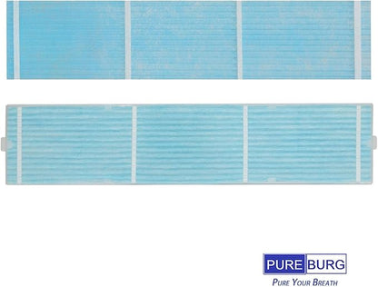 PUREBURG 4-Pack MAC-415FT-E Replacement Filter Compatible with Mitsubishi MS-A09WA-1 MS-A12WA-1 MFZ-KA Air Conditioner, No Frames,Mini Split Indoor Unit,Wall Mounted,Floor Standing