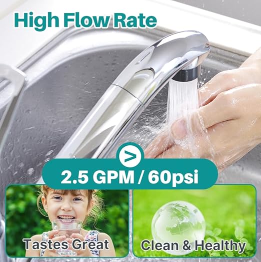 ICEPURE WFS5300A-20 5 Years or 40K Gallons Under Sink Water Filtration System, Ultra High Capacity NSF/ANSI CAN372 & 42 Certified, Direct Connect Drinking Faucet, Removes Chlorine, Odor, Heavy Metals