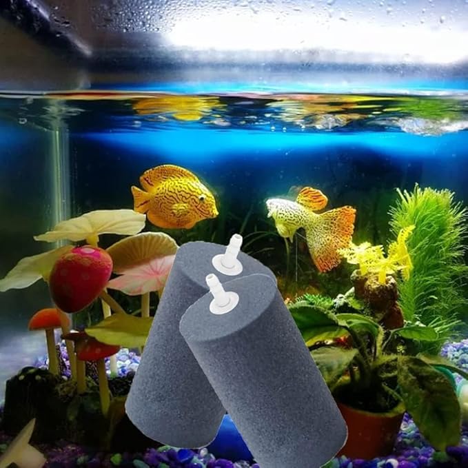 Large Air Stone, Air Stone Hydroponics, 4 x 2 Inch Large Air Stone Cylinder Bubble Diffuser for Aquarium, Fish Tank, Pond and Hydroponics Air Pump, Growing System, Circulation