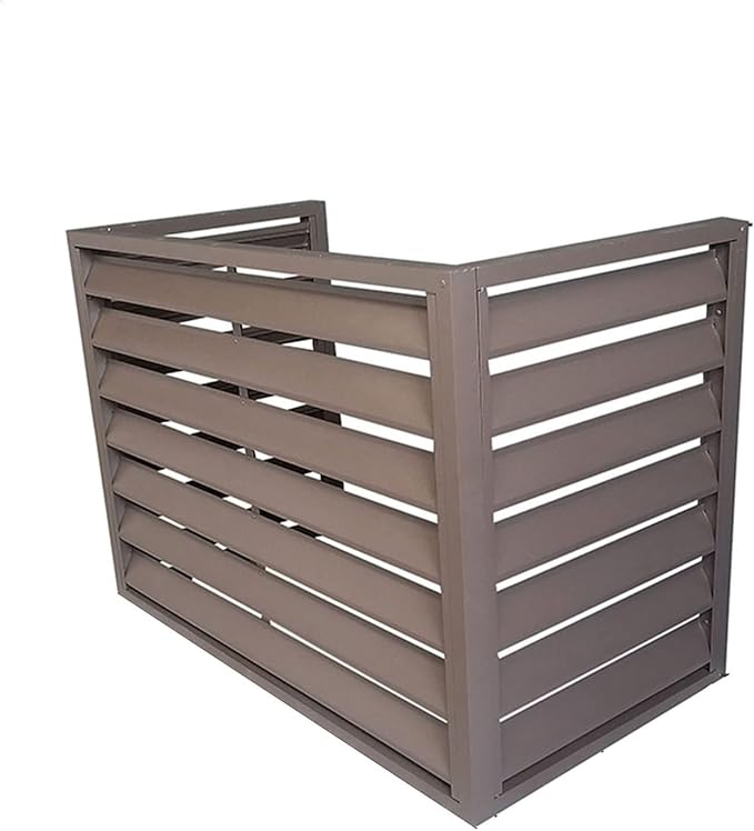 Freestanding Louvered Space Divider, outdoor garbage can enclosures, balcony air conditioning privacy cover, durable, noise reduction, suitable for gardens, balconies, walls, courtyards ( Color : THRE