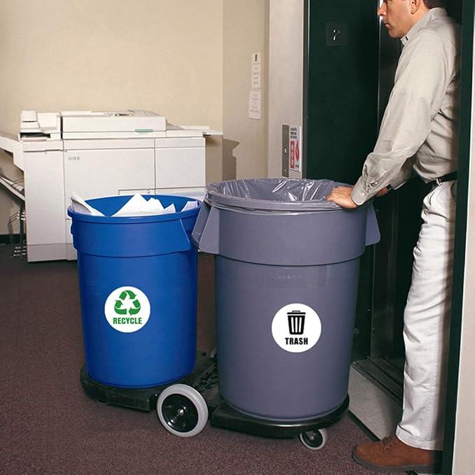 Waste Sorting Decal for Bins Reminding Stickers for Kitchen Garbage Can Labels