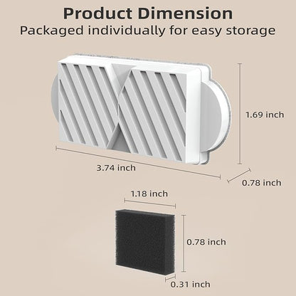 Cat Water Fountain Filters for 74oz/2.2L Ceramic Cat Water Fountain, Replacement Filters (12+12 Pack)