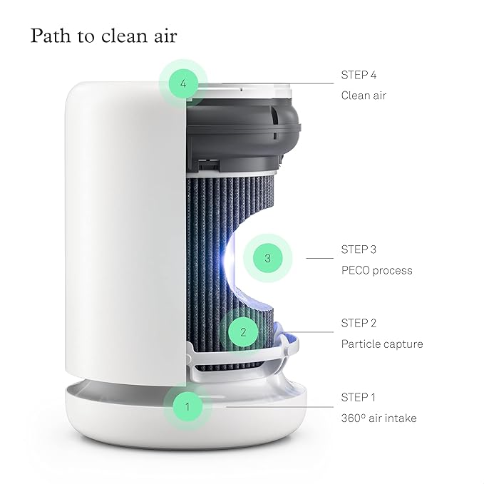 Molekule Air Mini & Air Mini+ PECO Filter - Nanocatalytic Filter for Healthy Air Quality - Eliminates Allergens & Viruses at a Molecular Level - Light-Activated - Home & Office Use
