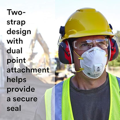 3M Particulate Respirator 8210V with Cool Flow Valve, Pack of 80, NIOSH APPROVED, Disposable, Smoke, Grinding, Sanding, Sawing, Sweeping, Woodworking, Dust