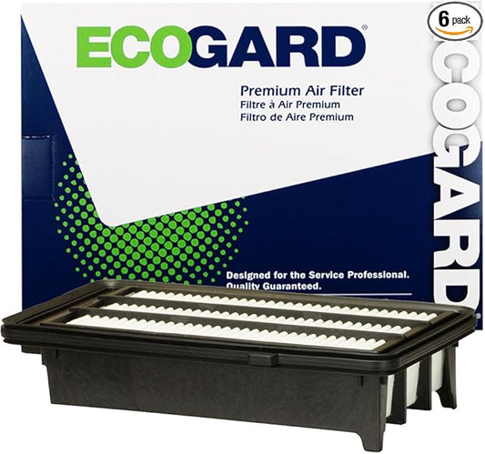 ECOGARD XA10498 Premium Engine Air Filter Fits 2017-2022 Honda CR-V, 2016-2021 Civic (Pack of 6)