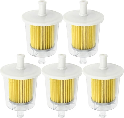 5 Pack 3/8" Universal Fuel Filters, Inline Gas Fuel Line for Industrial Tractors Cars Trucks Motorcycles Gas Powered Engine