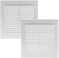 Vent Systems 4.5" x 4.5" Inch (Opening Dimensions) - Pack of 2 - Plastic White Soffit Vent Cover - Flat Square Air Vent Grille - Air Vent Deflector - HVAC 6" x 6" Inch (Overall Dimensions)