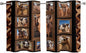 2 Panel Kitchen Cafe Curtains, Desert Camels Sunlight Filtering Nature Air Through, Home Decor Window Covering Tier Curtains for Living Room 55W x 39L inch Brown Wildlife Farmhouse Animals Rustic