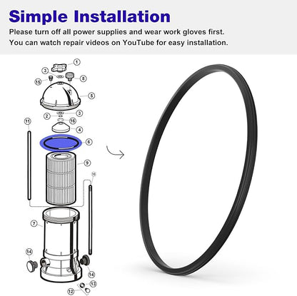 DEX2422Z2 Filter Seal O-Ring Gasket for C4030 C3030 C2030, Hayward Pool Pump Seal Kit Replacement DE4820 DE2420, Pool Filter Parts for Hayward Pro-Grid DE Swim Clear Cartridge Filter