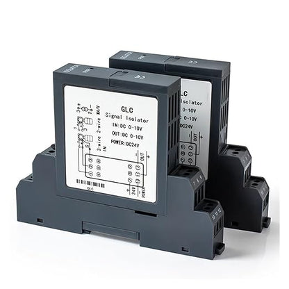 Analog Signal Isolator 4-20mA Signal Isolator Din Rail Mount 0.5% FS Precision for Industrial Automation PLC Control System(1 in 1 Out,Output 1-5V_Input 0-20MA_DC24V)
