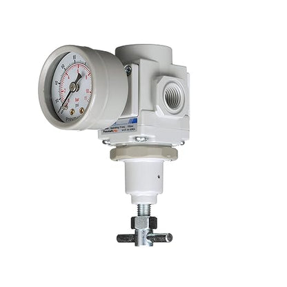 PneumaticPlus SAR200T-N02BG Compressed Air Pressure Regulator 1/4" NPT, T-Handle, Gauge & Bracket