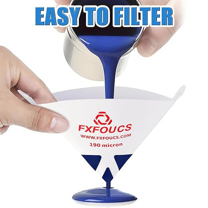 250 Pack of Premium Paint Strainers with 190 Micron Fine Mesh Filters - 3D Printing Ultra-Flow Blue Nylon Cone Strainers for Paint and Fluid Filtration