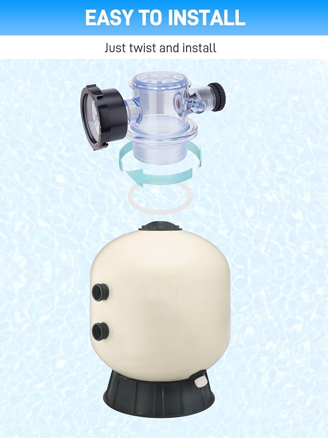 273564Z Manual Air Relief Assembly Clear Body Compatible with Pentair Triton II, Triton C, Triton C-3, TR100C, TR140C, and CLR Pool Spa Sand Filters